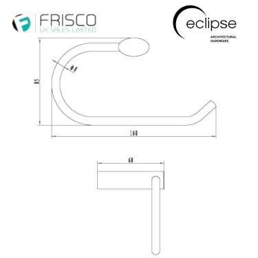 Click Here To Enlarge This Photo Of Eclipse 80109 (801 Series) Polished Chrome Toilet Roll Holder