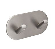 Eclipse 34735 Satin Stainless Steel Self Adhesive Double Angled Coat Hook