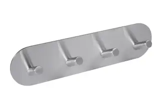 Eclipse 34736 Satin Stainless Steel Self Adhesive Quad Angled Coat Hook