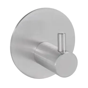 Click Here To Enlarge This Photo Of Eclipse 34737 Satin Stainless Steel Self Adhesive Single Coat Hook