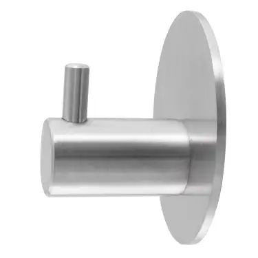 Click Here To Enlarge This Photo Of Eclipse 34737 Satin Stainless Steel Self Adhesive Single Coat Hook