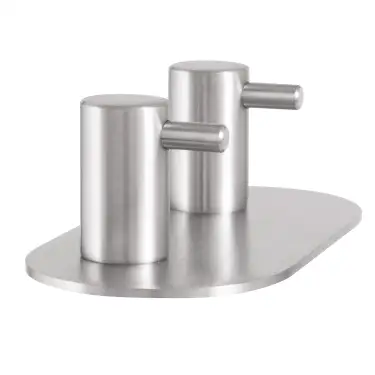 Click Here To Enlarge This Photo Of Eclipse 34738 Satin Stainless Steel Self Adhesive Double Coat Hook