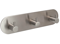 Eclipse 34739 Satin Stainless Steel Self Adhesive Trio Coat Hook