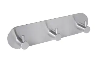 Eclipse 34739 Satin Stainless Steel Self Adhesive Trio Coat Hook