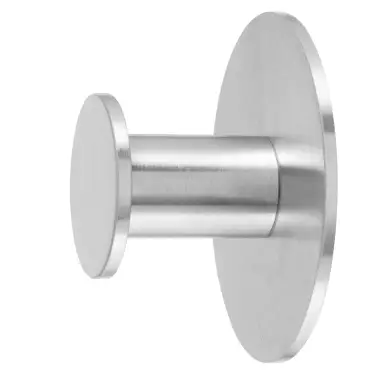 Click Here To Enlarge This Photo Of Eclipse 34742 Satin Stainless Steel Self Adhesive Single Circular Coat Hook