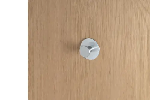 Click Here To Enlarge This Photo Of Eclipse 34742 Satin Stainless Steel Self Adhesive Single Circular Coat Hook