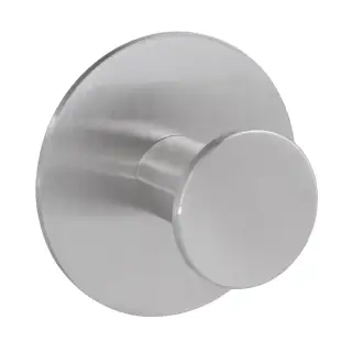 Eclipse 34742 Satin Stainless Steel Self Adhesive Single Circular Coat Hook