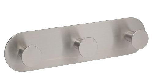 Click Here To Enlarge This Photo Of Eclipse 34743 Satin Stainless Steel Self Adhesive Trio Circular Coat Hook