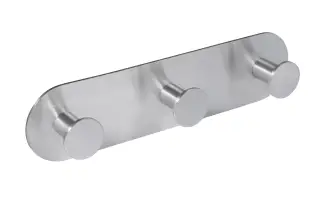 Eclipse 34743 Satin Stainless Steel Self Adhesive Trio Circular Coat Hook