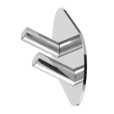 Click Here To Enlarge This Photo Of Eclipse 34745 Polished Stainless Steel Self Adhesive Double Angled Coat Hook