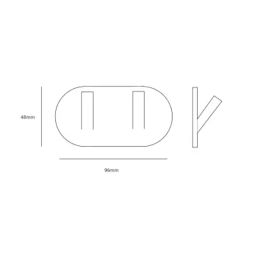 Click Here To Enlarge This Photo Of Eclipse 34745 Polished Stainless Steel Self Adhesive Double Angled Coat Hook