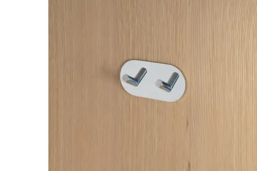 Click Here To Enlarge This Photo Of Eclipse 34745 Polished Stainless Steel Self Adhesive Double Angled Coat Hook