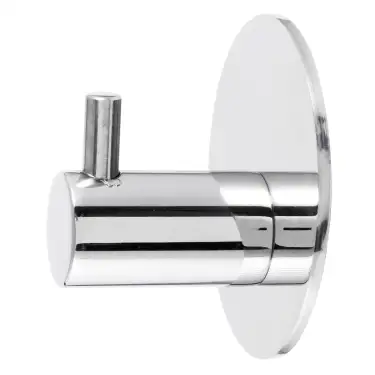 Click Here To Enlarge This Photo Of Eclipse 34747 Polished Stainless Steel Self Adhesive Single Coat Hook