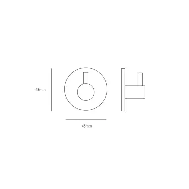 Click Here To Enlarge This Photo Of Eclipse 34747 Polished Stainless Steel Self Adhesive Single Coat Hook