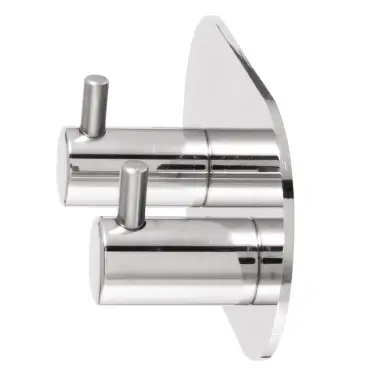 Click Here To Enlarge This Photo Of Eclipse 34748 Polished Stainless Steel Self Adhesive Double Coat Hook