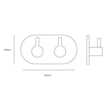 Click Here To Enlarge This Photo Of Eclipse 34748 Polished Stainless Steel Self Adhesive Double Coat Hook
