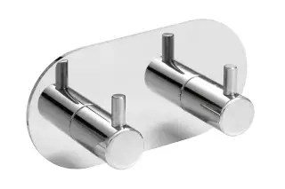 Eclipse 34748 Polished Stainless Steel Self Adhesive Double Coat Hook