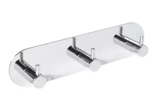 Eclipse 34749 Polished Stainless Steel Self Adhesive Trio Coat Hook