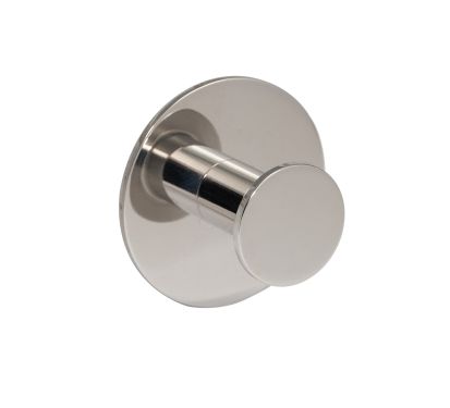 Click Here To Enlarge This Photo Of Eclipse 34752 Polished Stainless Steel Self Adhesive Single Circular Coat Hook