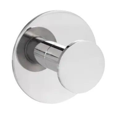 Click Here To Enlarge This Photo Of Eclipse 34752 Polished Stainless Steel Self Adhesive Single Circular Coat Hook