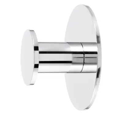 Click Here To Enlarge This Photo Of Eclipse 34752 Polished Stainless Steel Self Adhesive Single Circular Coat Hook