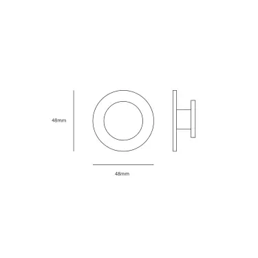 Click Here To Enlarge This Photo Of Eclipse 34752 Polished Stainless Steel Self Adhesive Single Circular Coat Hook