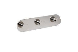 Eclipse 34753 Polished Stainless Steel Self Adhesive Trio Circular Coat Hook