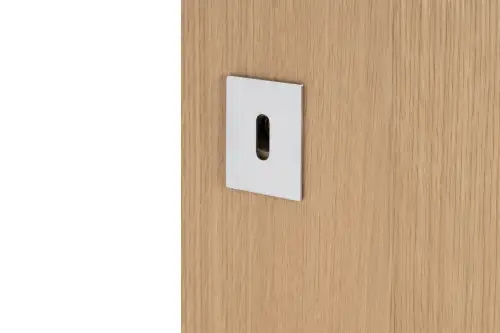 Click Here To Enlarge This Photo Of Eclipse 34763 Polished Stainless Steel 45x60x2mm Self Adhesive Key Hole Escutcheon
