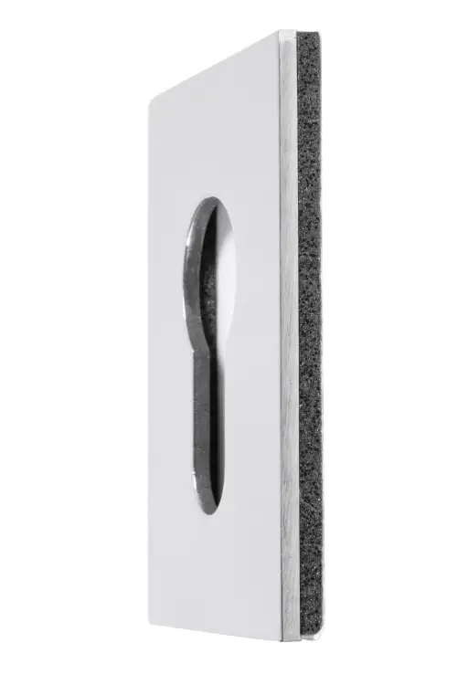 Click Here To Enlarge This Photo Of Eclipse 34764 Polished Stainless Steel 45x60x2mm Self Adhesive Euro Profile Escutcheon