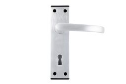 Eclipse 32008 Satin Anodised Aluminium Alderney Black End Lever Lock Set