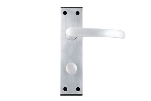 Click Here To Enlarge This Photo Of Eclipse 32010 Satin Anodised Aluminium Alderney Black End Lever Bathroom/Privacy Set
