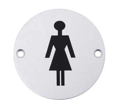 Click Here To Enlarge This Photo Of Eclipse 32035 Satin Anodised Aluminium 76mm Female Symbol