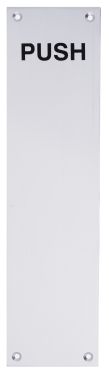 Click Here To Enlarge This Photo Of Eclipse 32515 Satin Anodised Aluminium 305x76mm Finger Plate "Push"