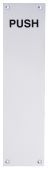 Eclipse 32515 Satin Anodised Aluminium 305x76mm Finger Plate "Push"