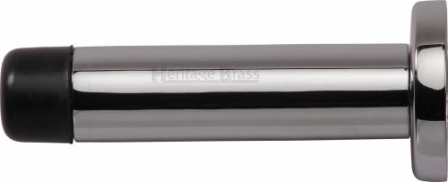 Click Here To Enlarge This Photo Of V1192 64-PC Heritage Brass Projection Door Stop 64mm (75mm projection inc buffer) Polished Chrome Finish
