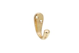Eclipse 21169 Polished Brass 50mm Victorian Single Robe Hook