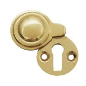 Eclipse 21123 Polished Brass Victorian Pattern Covered Round Escutcheon