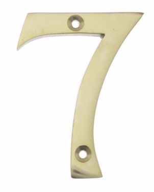 Click Here To Enlarge This Photo Of Eclipse 21187 Polished Brass 76mm Victorian Pattern Face Fix Numeral 7