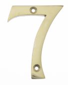 Eclipse 21187 Polished Brass 76mm Victorian Pattern Face Fix Numeral 7