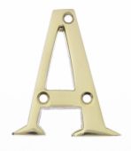 Eclipse 21197 Polished Brass 63mm Victorian Pattern Face Fix Letter A