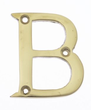 Click Here To Enlarge This Photo Of Eclipse 21198 Polished Brass 63mm Victorian Pattern Face Fix Letter B