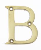 Eclipse 21198 Polished Brass 63mm Victorian Pattern Face Fix Letter B