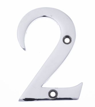Click Here To Enlarge This Photo Of Eclipse 31837 Polished Chrome 76mm Victorian Pattern Face Fix Numeral 2
