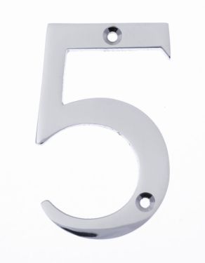 Click Here To Enlarge This Photo Of Eclipse 31840 Polished Chrome 76mm Victorian Pattern Face Fix Numeral 5