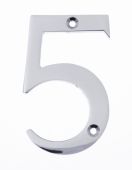 Eclipse 31840 Polished Chrome 76mm Victorian Pattern Face Fix Numeral 5