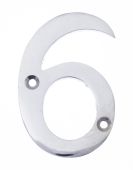 Eclipse 31841 Polished Chrome 76mm Victorian Pattern Face Fix Numeral 6