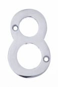 Eclipse 31843 Polished Chrome 76mm Victorian Pattern Face Fix Numeral 8