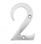 Eclipse 37837 Satin Chrome 76mm Victorian Pattern Face Fix Numeral 2