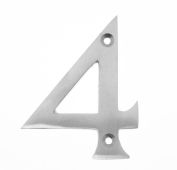 Eclipse 37839 Satin Chrome 76mm Victorian Pattern Face Fix Numeral 4