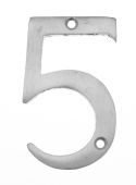 Eclipse 37840 Satin Chrome 76mm Victorian Pattern Face Fix Numeral 5
